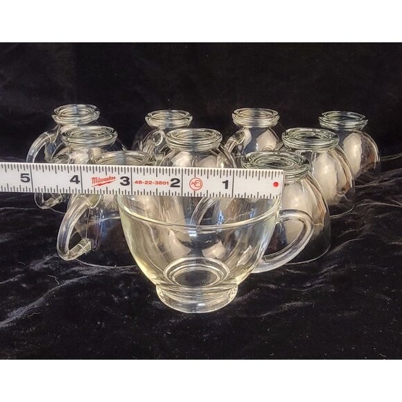 Vintage Anchor Hocking Clear Glass Punch Cups, Set of 10 - Picture 4 of 8